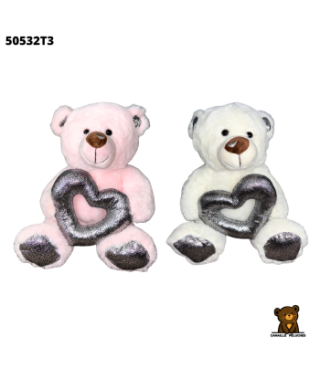 PELUCHE OURS + COEUR T3...