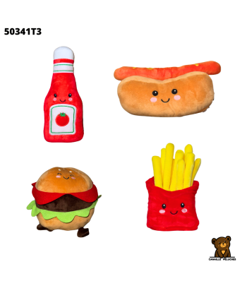 PELUCHE STREET FOOD T3 4ASS...