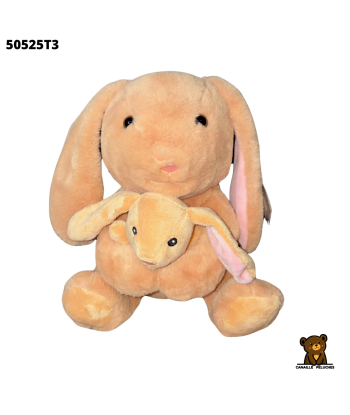 PELUCHE LAPIN + BEBE T3 x24