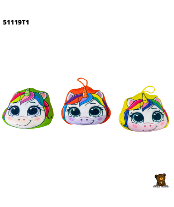 COUSSIN LICORNE 11CM - 3ASS...